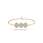 Load image into Gallery viewer, Trio Cluster Bracelet - 18Kt Gold vermeil
