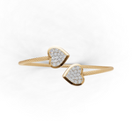 Load image into Gallery viewer, Twin Hearts Bracelet - 18Kt Gold vermeil
