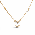 Load image into Gallery viewer, &quot;Arrow of Light&quot; Diamond Necklace-18Kt Gold vermeil
