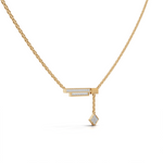 Load image into Gallery viewer, The &quot;Line &amp; Kite&quot; Necklace-18Kt Gold vermeil

