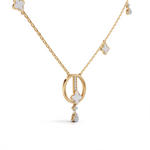 Load image into Gallery viewer, &quot;Zen Blossom Drop&quot; Necklace-18Kt Gold vermeil
