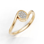 Load image into Gallery viewer, Stardust Swirl Ring - 18Kt Gold vermeil
