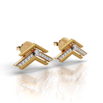 Load image into Gallery viewer, Arrowhead Diamond Studs Earring- 18Kt Gold vermeil
