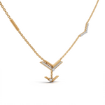Load image into Gallery viewer, &quot;Arrow of Light&quot; Diamond Necklace-18Kt Gold vermeil
