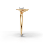 Load image into Gallery viewer, Radial Diamond Solitaire Ring - 18Kt Gold vermeil
