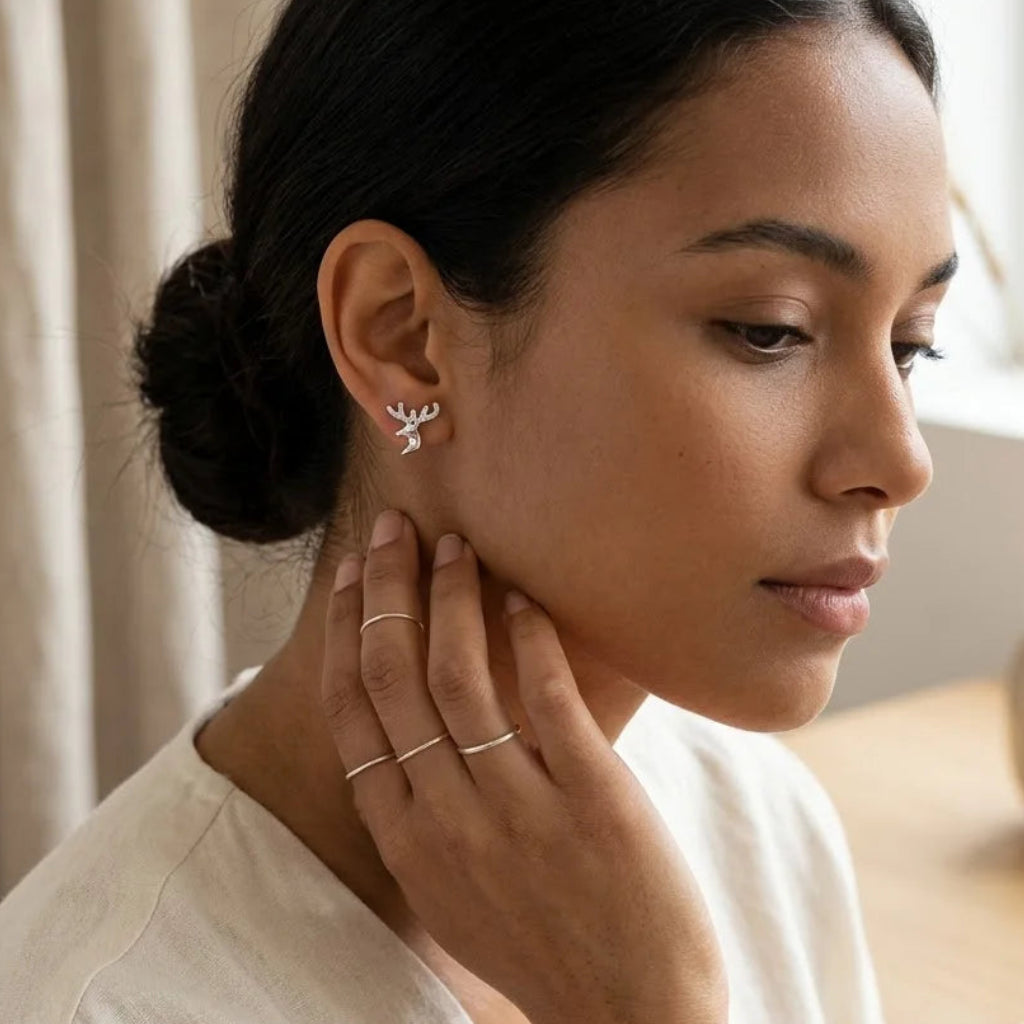 The Frost Antler Stud Earrings