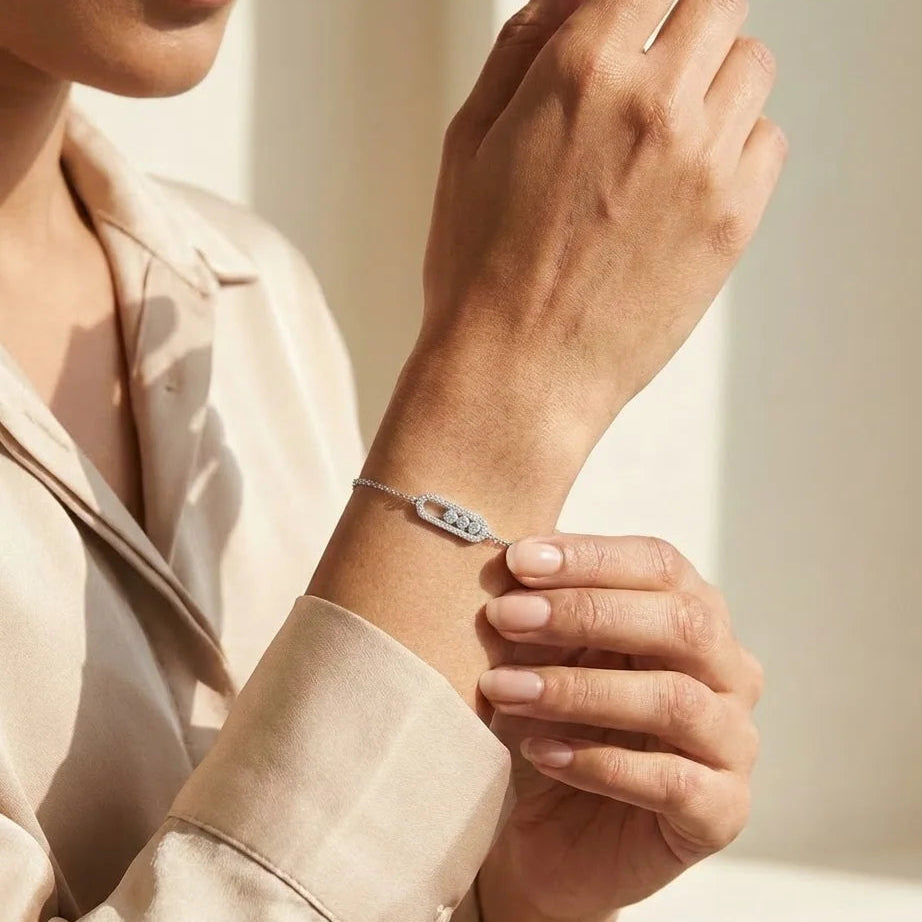 Three-Stone Pave Bracelet