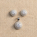 Load image into Gallery viewer, The Soleste Double Halo Pendant Set