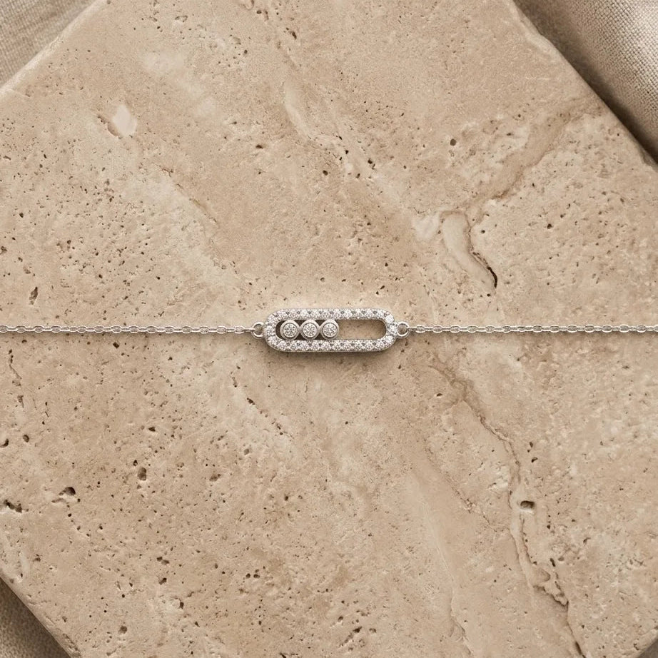 Three-Stone Pave Bracelet