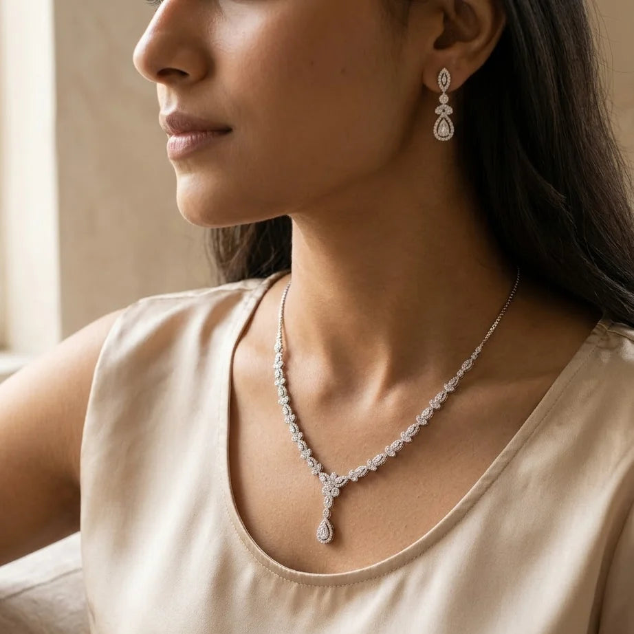 Marquise & Dew Drop Necklace