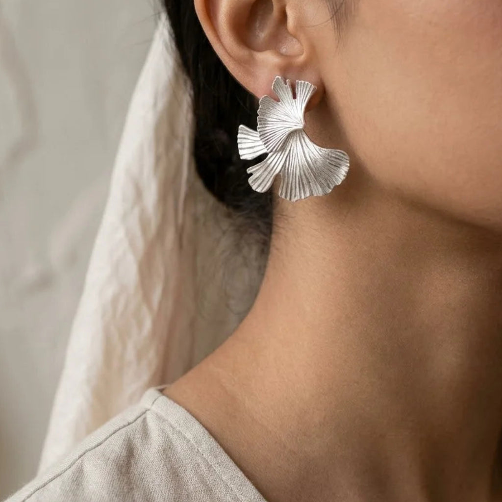 The Aurelia Fluted Petal Earrings