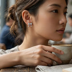 Load image into Gallery viewer, Cherry Blossom Bow Studs