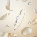 Load image into Gallery viewer, Mother-of-Pearl Clover Station Bracelet