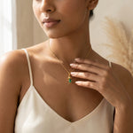 Load image into Gallery viewer, Mini-me Crystal pendant-18Kt Gold Vermeil