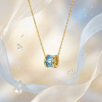 Load image into Gallery viewer, blue barral pendant-18Kt Gold Vermeil