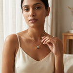 Load image into Gallery viewer, blue barral pendant-18Kt Gold Vermeil