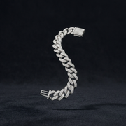 Unisex Diamond cuban bracelet - 8 Inch