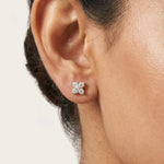 Load image into Gallery viewer, Close-up of a woman wearing a diamond earring on a neutral background