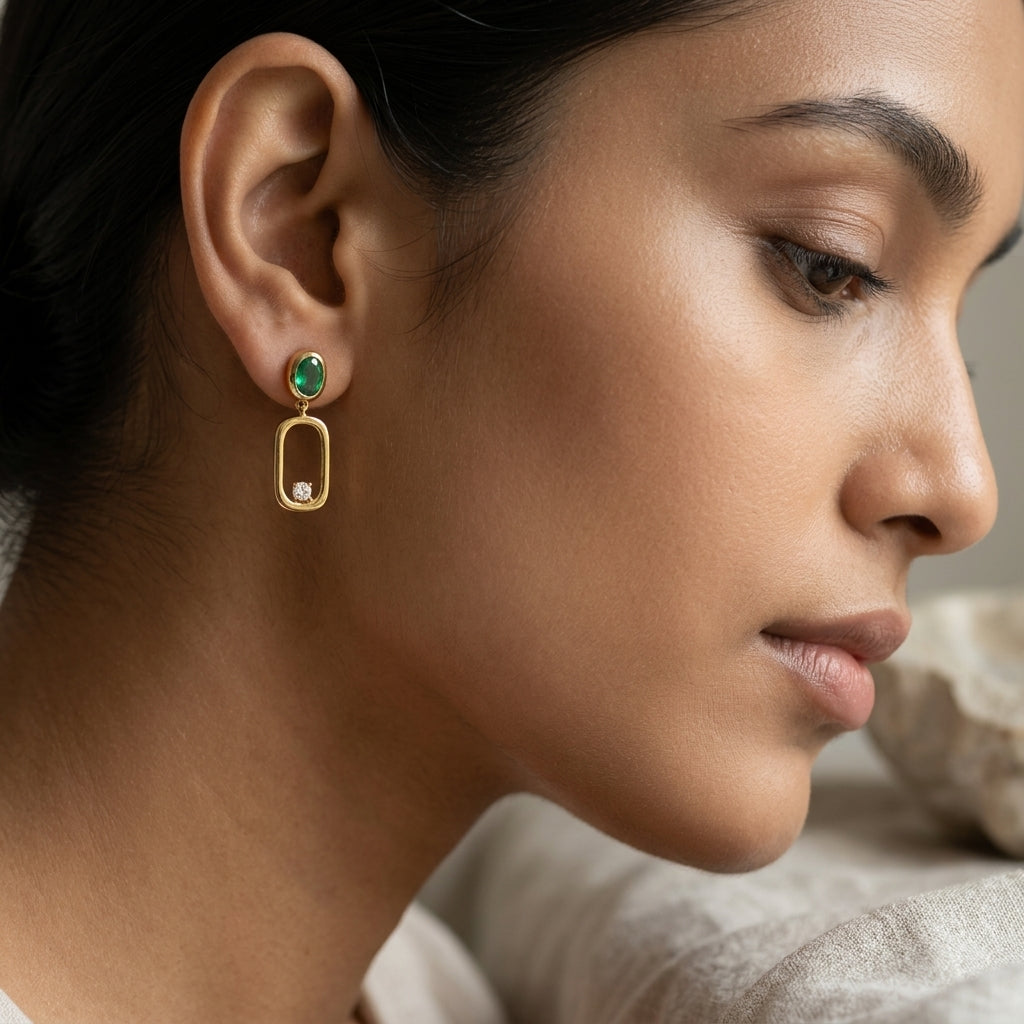 The Aura Link Drop Earring-18Kt Gold Vermeil