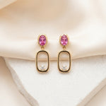 Load image into Gallery viewer, The Aura Link Drop Earring-18Kt Gold Vermeil