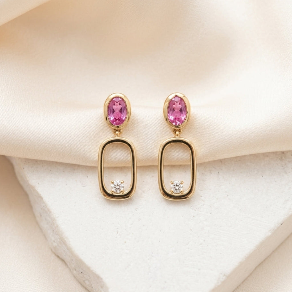 The Aura Link Drop Earring-18Kt Gold Vermeil