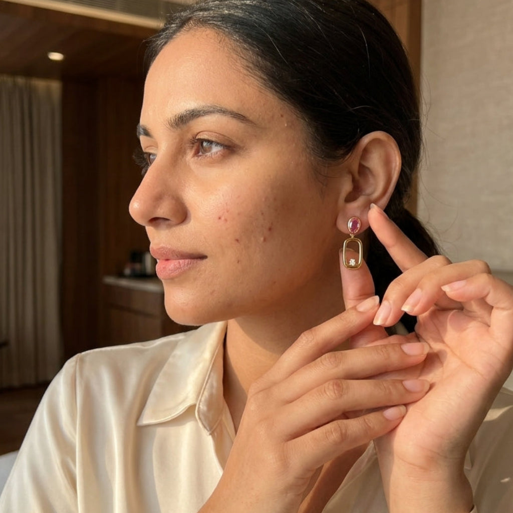 The Aura Link Drop Earring-18Kt Gold Vermeil