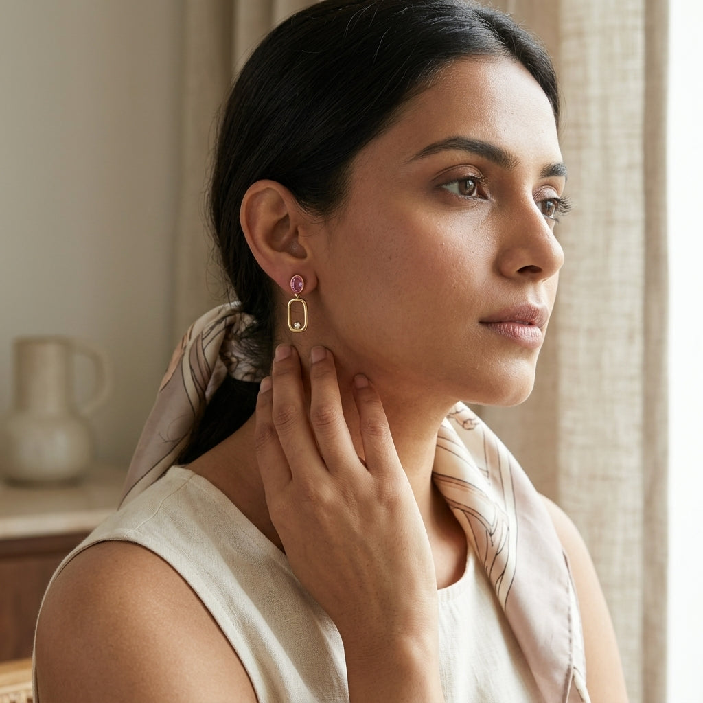 The Aura Link Drop Earring-18Kt Gold Vermeil