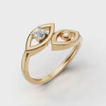 Load and play video in Gallery viewer, Evil Eye Ring - 18Kt Gold vermeil
