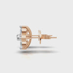 Load and play video in Gallery viewer, Flower Diamond Cluster Earring - 18Kt Rose Gold vermeil
