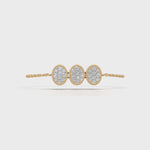 Load and play video in Gallery viewer, Trio Cluster Bracelet - 18Kt Gold vermeil
