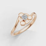 Load and play video in Gallery viewer, Floating Diamond Solitaire Ring - 18Kt Rose Gold vermeil
