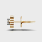 Load and play video in Gallery viewer, Beaded Edge Diamond Solitaire Earring - 18Kt Gold vermeil
