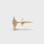 Load and play video in Gallery viewer, Diamond Sunburst Stud Earrings - 18Kt Gold vermeil