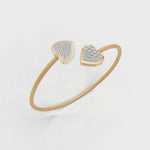 Load and play video in Gallery viewer, Twin Hearts Bracelet - 18Kt Gold vermeil
