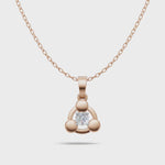 Load and play video in Gallery viewer, Floating Diamond Solitaire Pendant(without chain) - 18Kt Rose Gold vermeil
