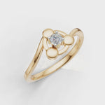 Load and play video in Gallery viewer, Floating Diamond Solitaire Ring - 18Kt Gold vermeil
