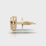 Load and play video in Gallery viewer, Diamond Flooded Heart Earring - 18Kt Gold vermeil
