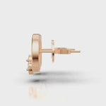 Load and play video in Gallery viewer, "Lucky Petal" Diamond Earrings - 18Kt Rose Gold vermeil