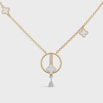 Load and play video in Gallery viewer, &quot;Zen Blossom Drop&quot; Necklace-18Kt Gold vermeil
