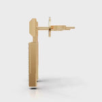 Load and play video in Gallery viewer, The "Bar &amp; Stud" Earrings-18Kt Gold vermeil