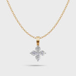 Load and play video in Gallery viewer, Flower Diamond Cluster Pendant - 18Kt Gold vermeil