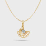 Load and play video in Gallery viewer, Diamond Sunburst Pendant - 18Kt Gold vermeil