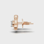 Load and play video in Gallery viewer, Floating Diamond Solitaire Earring - 18Kt Rose Gold vermeil
