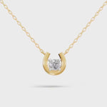 Load and play video in Gallery viewer, Good Luck Diamond Pendant - 18Kt Gold vermeil