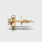 Load and play video in Gallery viewer, Criss-Cross Shank Diamond Earring - 18Kt Gold vermeil