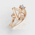 Load and play video in Gallery viewer, Super Star Ring - 18Kt Rose Gold vermeil
