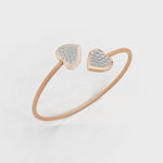 Load and play video in Gallery viewer, Twin Hearts Bracelet - 18Kt Rose Gold vermeil
