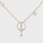 Load and play video in Gallery viewer, "Zen Blossom Drop" Necklace-18Kt Gold vermeil