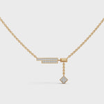 Load and play video in Gallery viewer, The &quot;Line &amp; Kite&quot; Necklace-18Kt Gold vermeil
