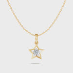 Load and play video in Gallery viewer, Open Star Diamond Pendant - 18Kt Gold vermeil
